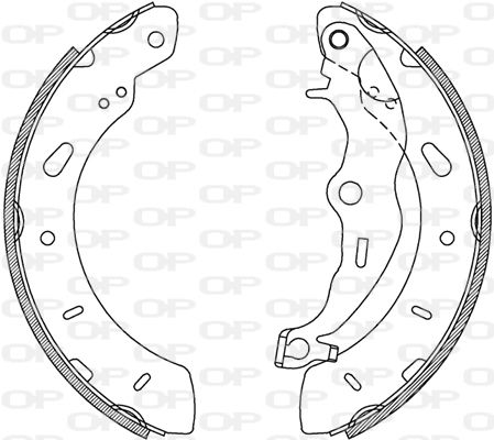 OPEN PARTS Комплект тормозных колодок BSA2237.00